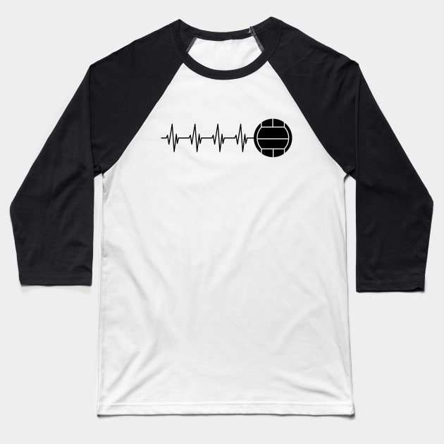 Volleyball Heartbeat Baseball T-Shirt by KC Happy Shop